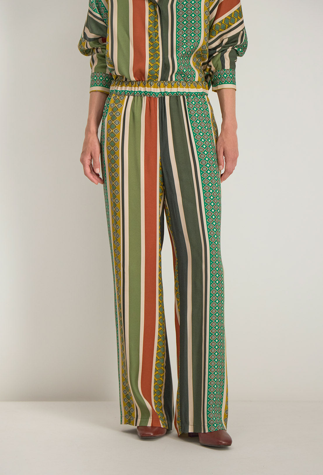 Neria Elasticated Trousers - Multicoloured