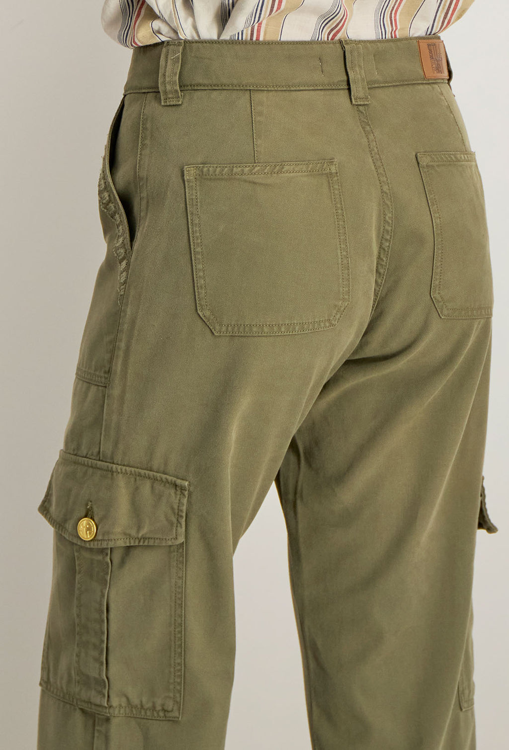 Ayna Embroidered Trousers - Khaki