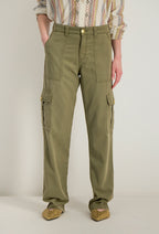 Ayna Embroidered Trousers - Khaki