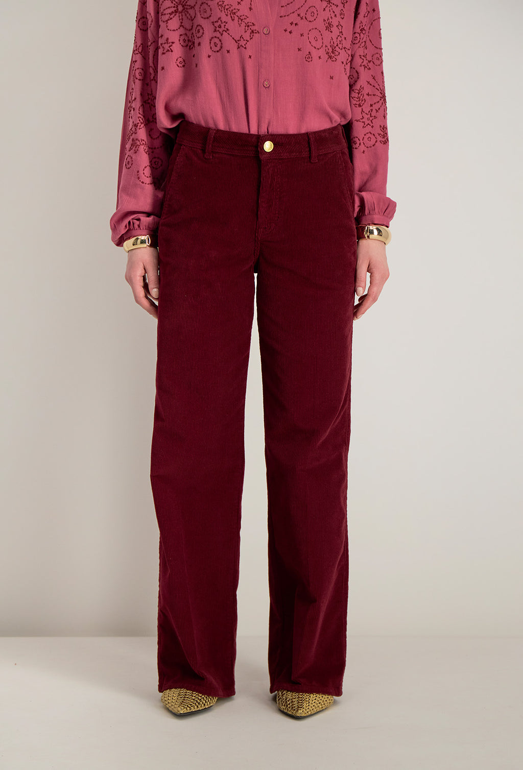 Weite Hose Indira - Bordeaux