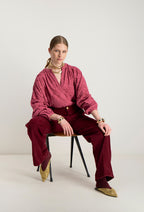 Weite Hose Indira - Bordeaux