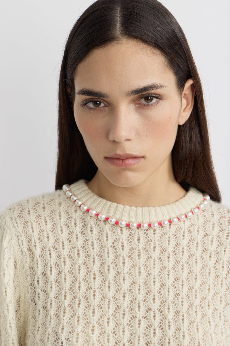 Pull Perles - Ecru