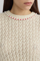 Pull Perles - Ecru