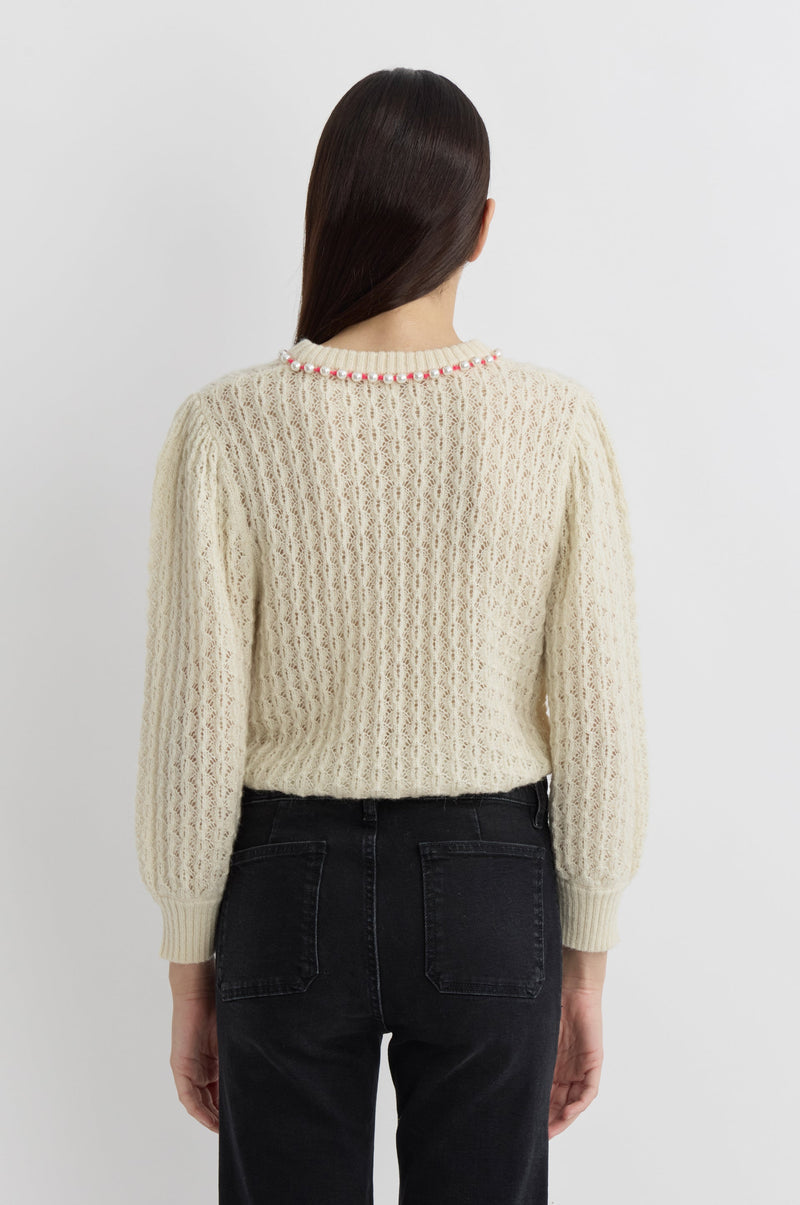 Pull Perles - Ecru