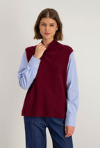 Pull Hybride Lita - Bordeaux