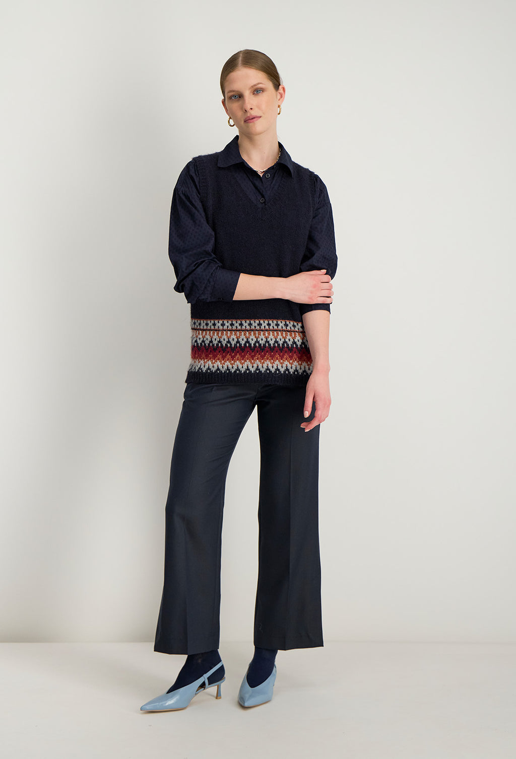 Pull Jacquard Mc Viany - Marine