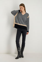 Pull Colorblock Vesper - Gris
