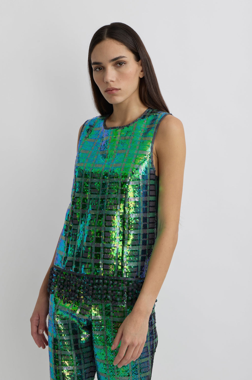 Sequin Top - Tartan 2