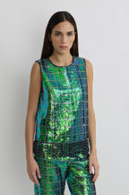 Sequin Top - Tartan 2