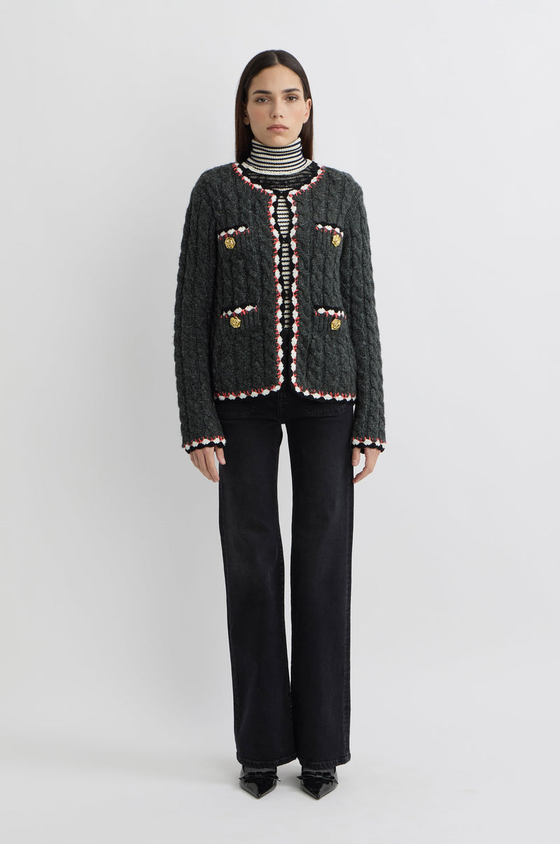 Cardigan Twist - Gris