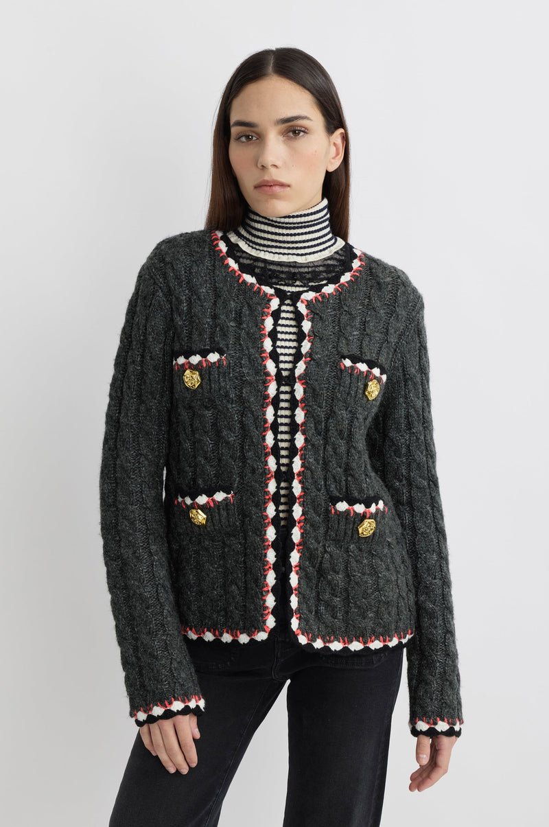 Cardigan Twist - Gris