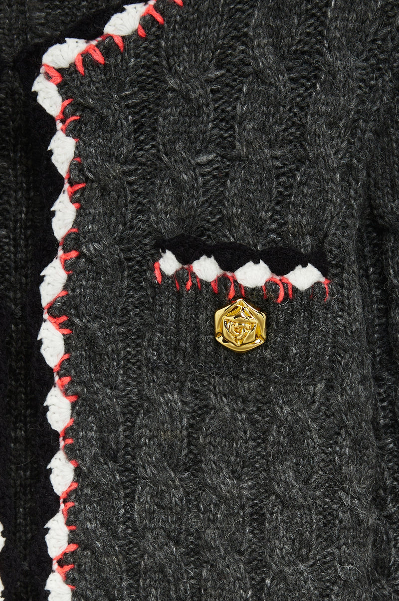 Cardigan Twist - Gris