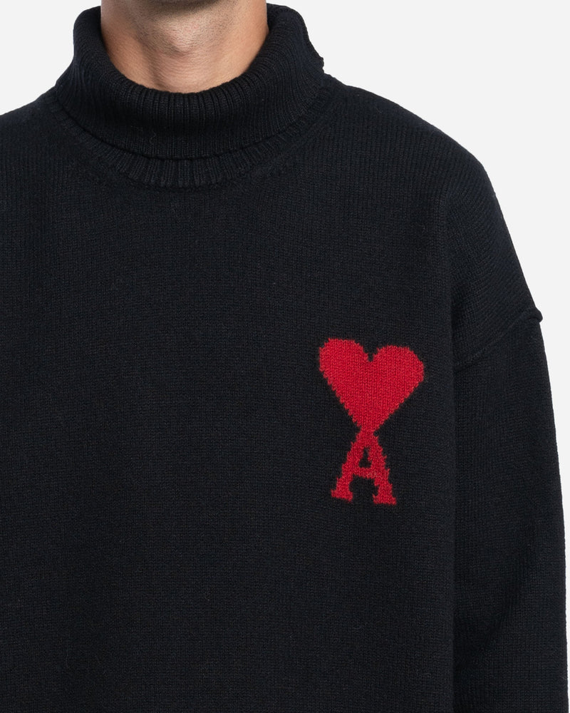 Ami Paris - Jersey De Lana Con Cuello Embudo Ami De Coeur