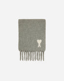 Ami Paris - Ami De Coeur Gray Alpaca Scarf