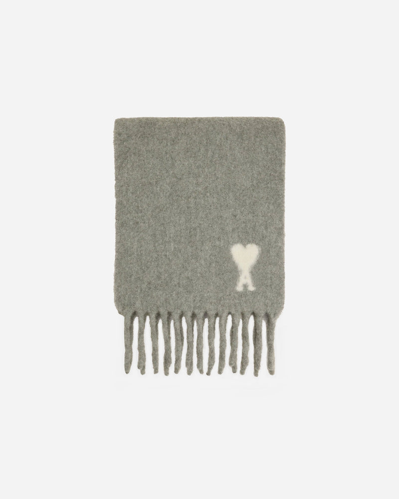 Ami Paris - Ami De Coeur Gray Alpaca Scarf