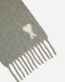 Ami Paris - Ami De Coeur Gray Alpaca Scarf