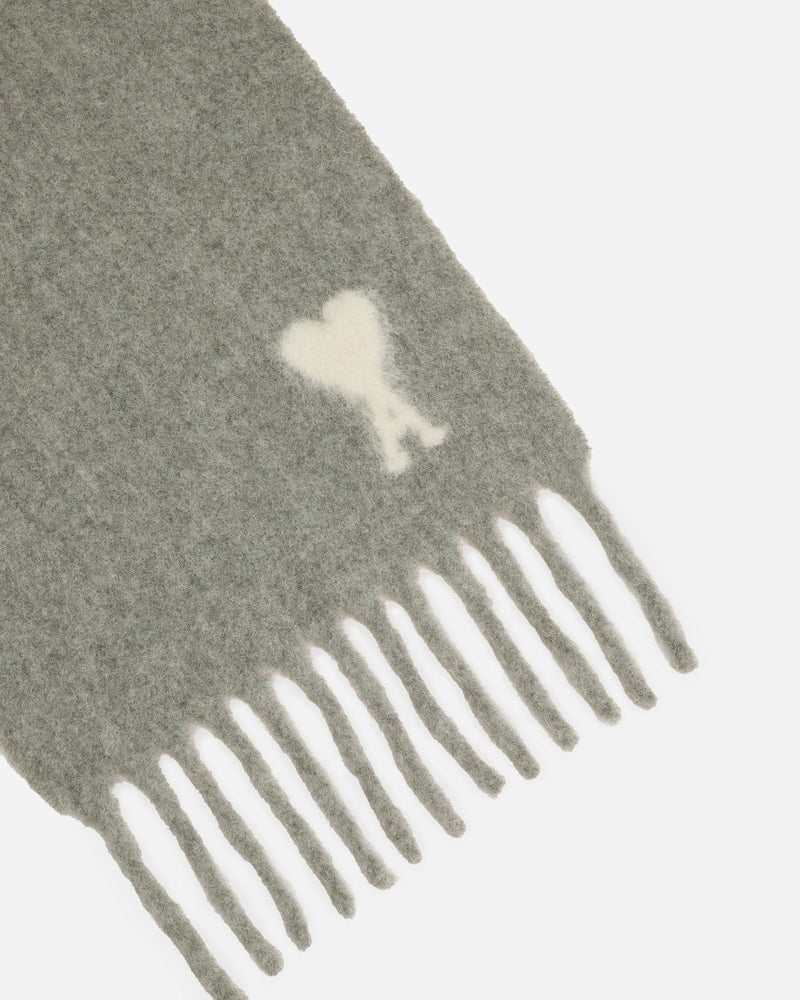 Ami Paris - Ami De Coeur Gray Alpaca Scarf