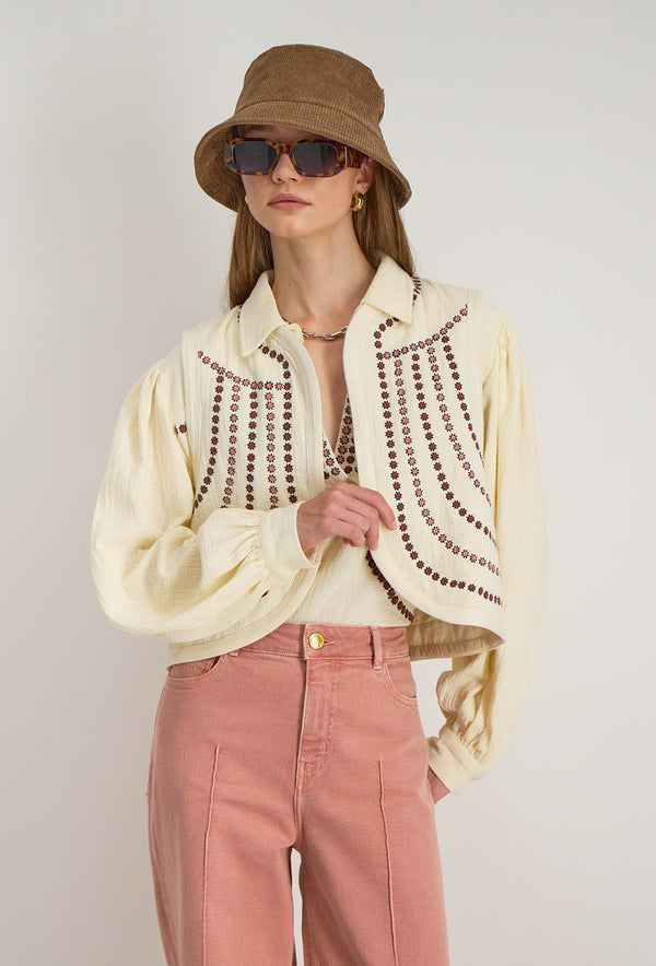 Gilet Sm Lois - Craie