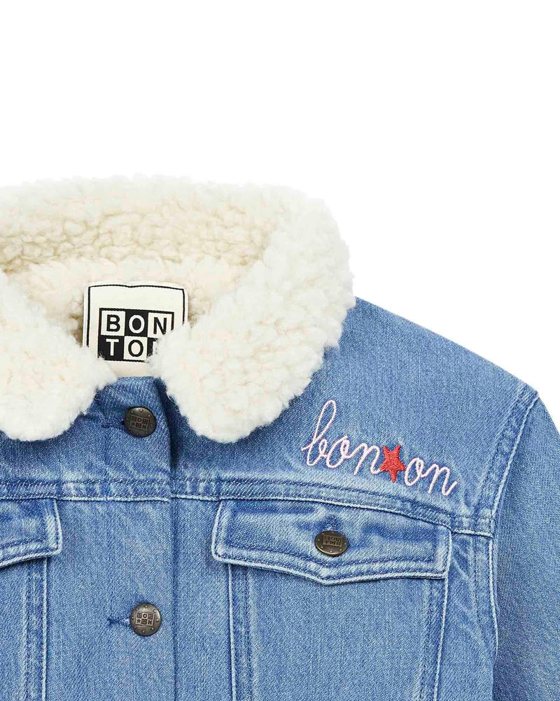 Veste Fille En Jean 100% Coton