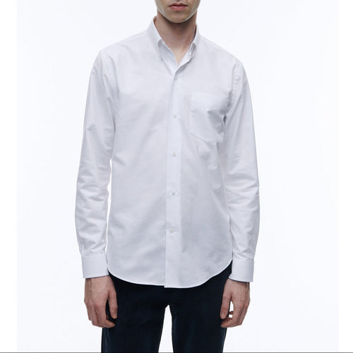 Camisa Oxford de algodón blanca - Blanco