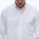 Camisa Oxford de algodón blanca - Blanco