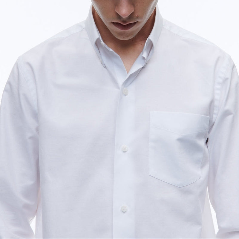 Camisa Oxford de algodón blanca - Blanco