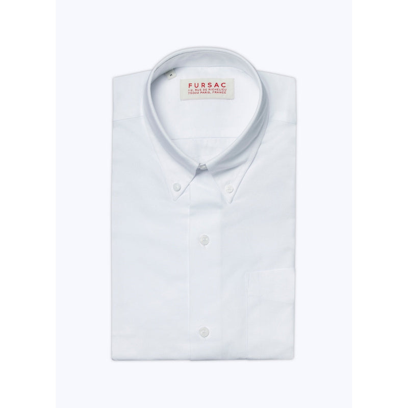 Camisa Oxford de algodón blanca - Blanco