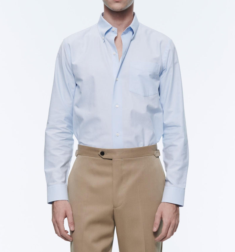 Fursac - Chemise En Oxford De Coton - Ciel - Homme