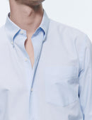 Fursac - Chemise En Oxford De Coton - Ciel - Homme