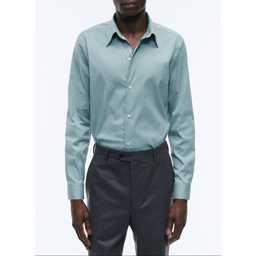 Fursac - Camisa En Popelín De Algodón Mixto - Verde
