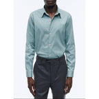 Fursac - Camisa En Popelín De Algodón Mixto - Verde