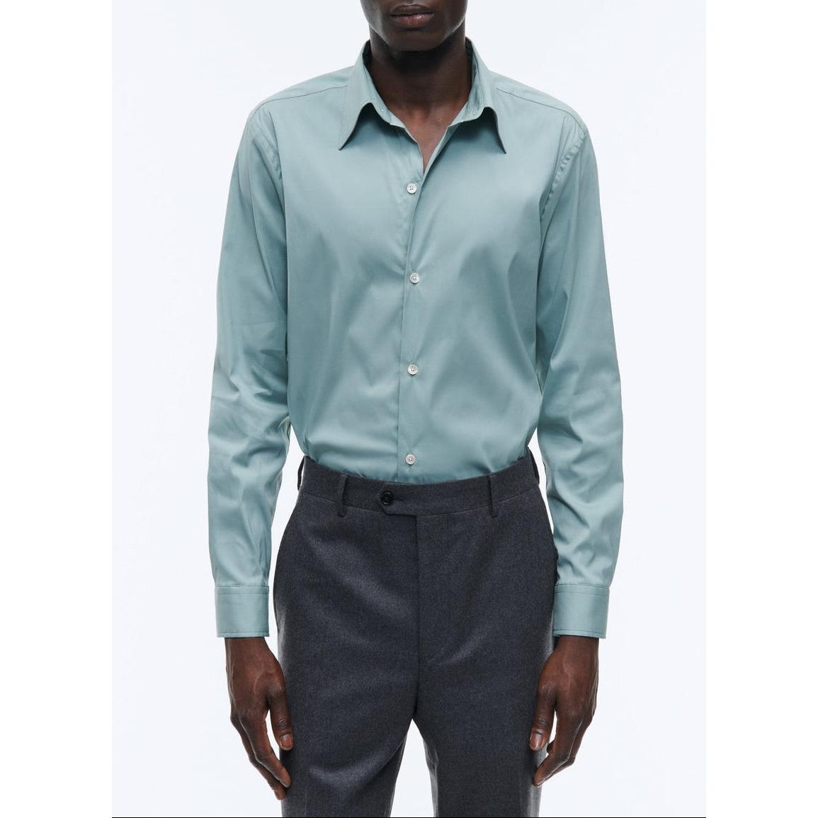 Fursac - Camisa En Popelín De Algodón Mixto - Verde