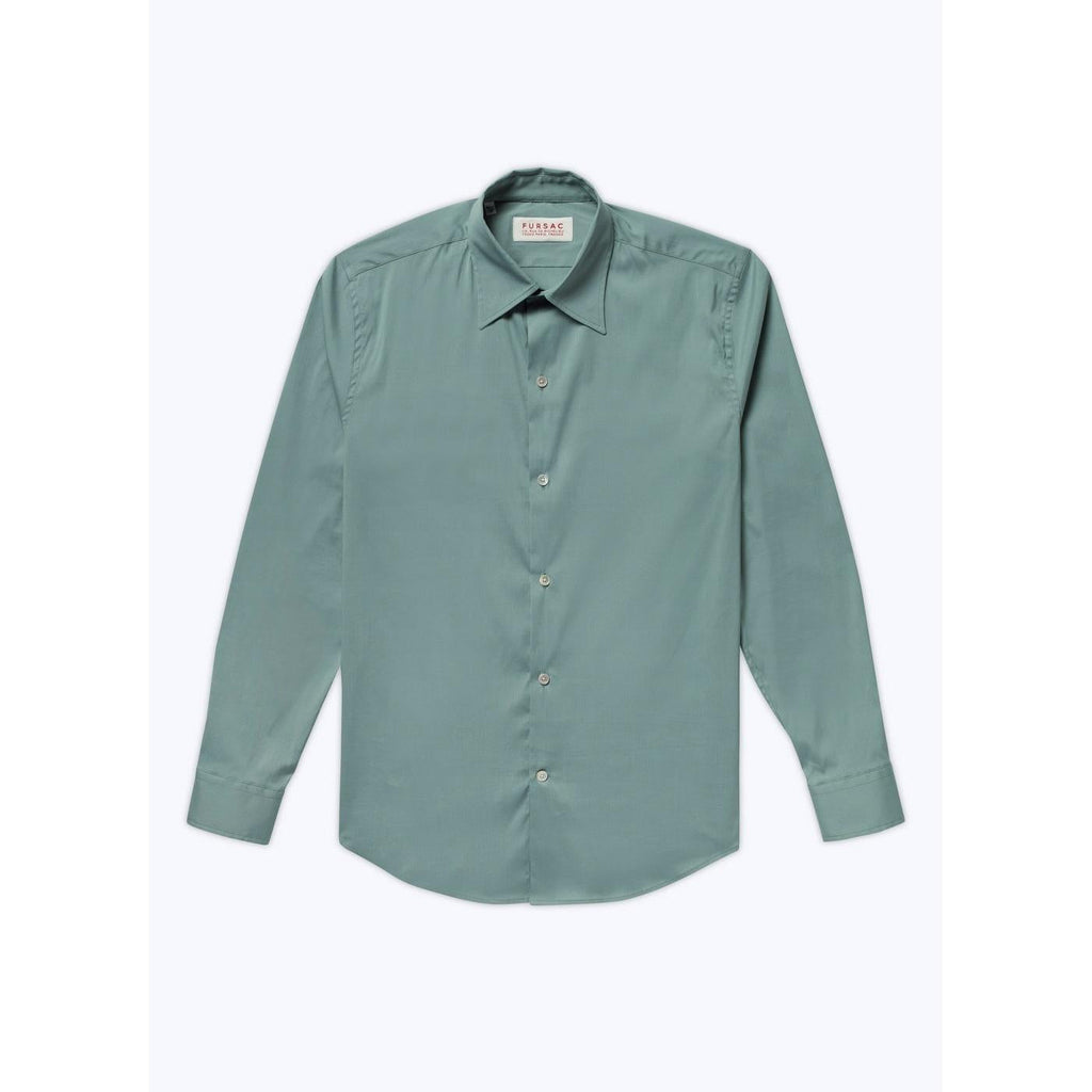 Fursac - Camisa En Popelín De Algodón Mixto - Verde