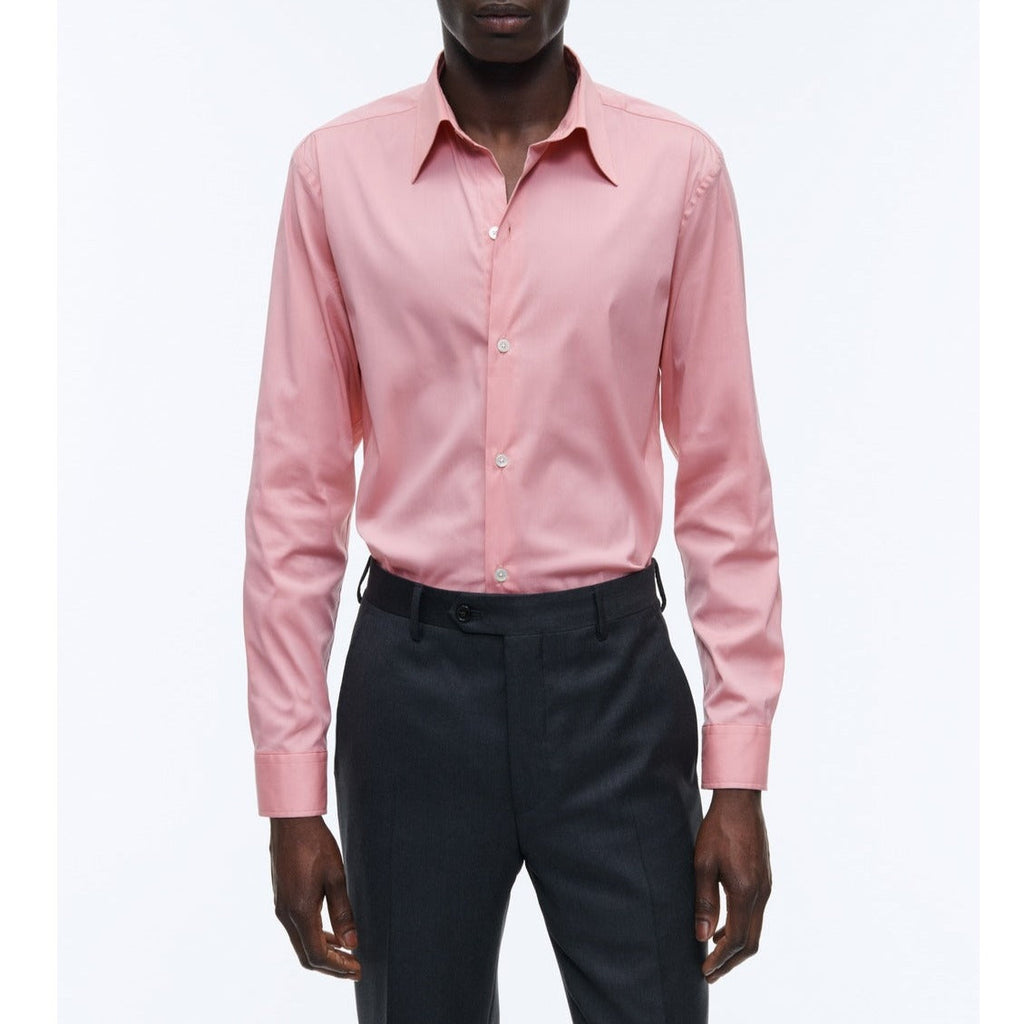 Fursac - Chemise Corail En Popeline De Coton Mélangé - Terre De Sienne - Homme