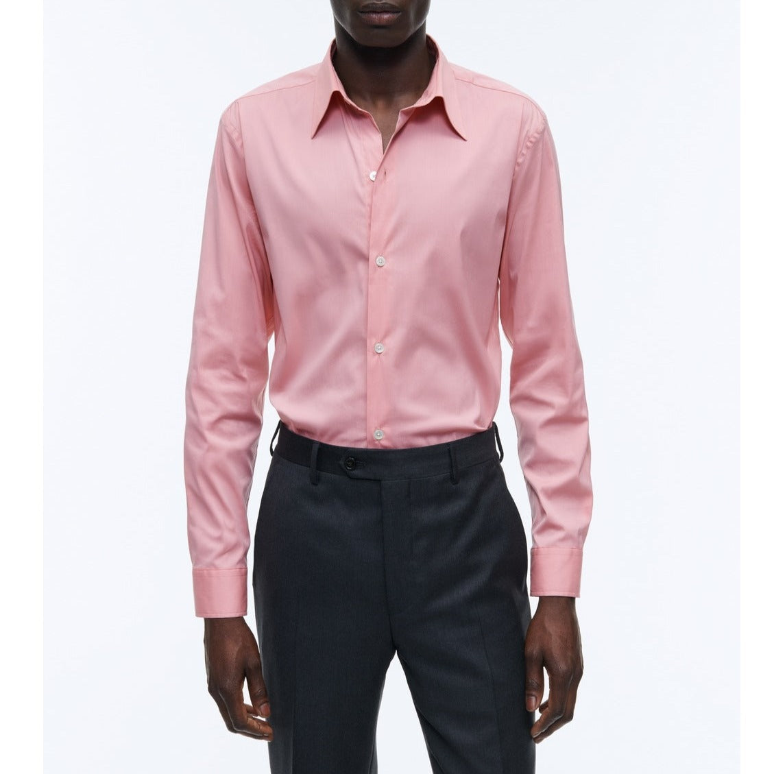 Fursac - Chemise Corail En Popeline De Coton Mélangé - Terre De Sienne - Homme