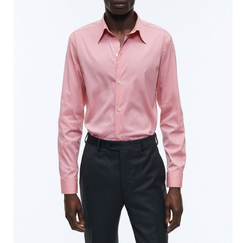 Fursac - Chemise Corail En Popeline De Coton Mélangé - Terre De Sienne - Homme
