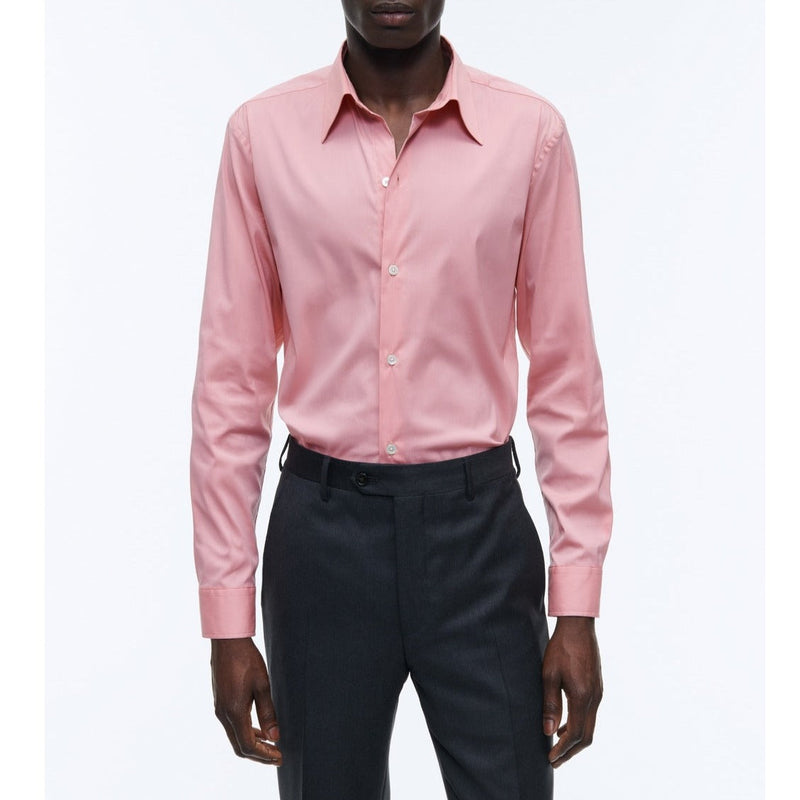 Fursac - Chemise Corail En Popeline De Coton Mélangé - Terre De Sienne - Homme