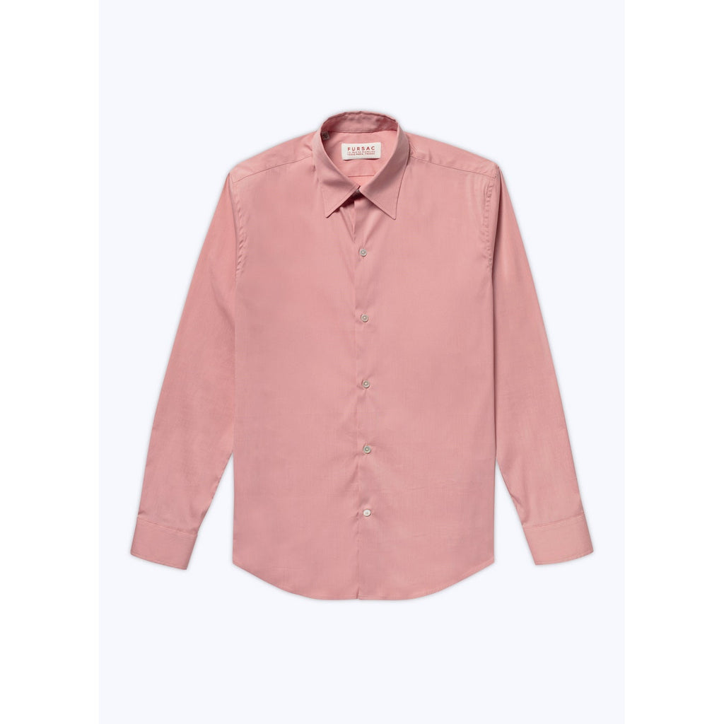 Fursac - Chemise Corail En Popeline De Coton Mélangé - Terre De Sienne - Homme