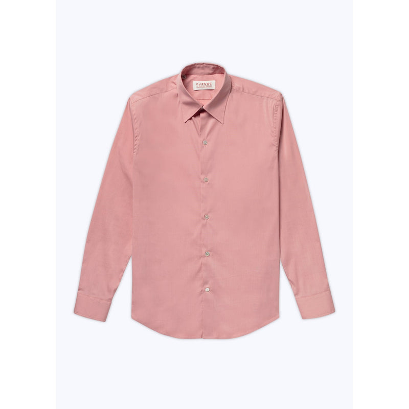 Fursac - Chemise Corail En Popeline De Coton Mélangé - Terre De Sienne - Homme