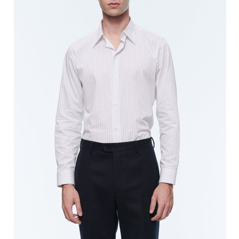 Fursac - White Striped Cotton Poplin Shirt