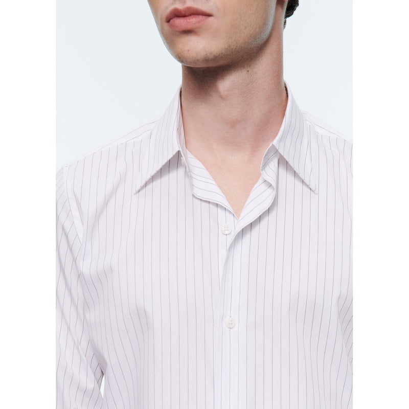 Fursac - White Striped Cotton Poplin Shirt