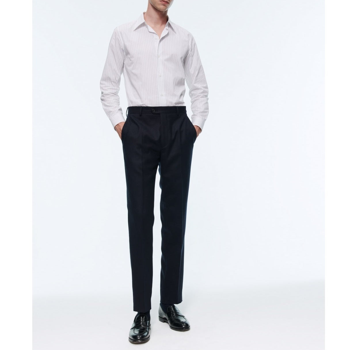 Fursac - Striped Cotton Poplin Shirt - White - Men