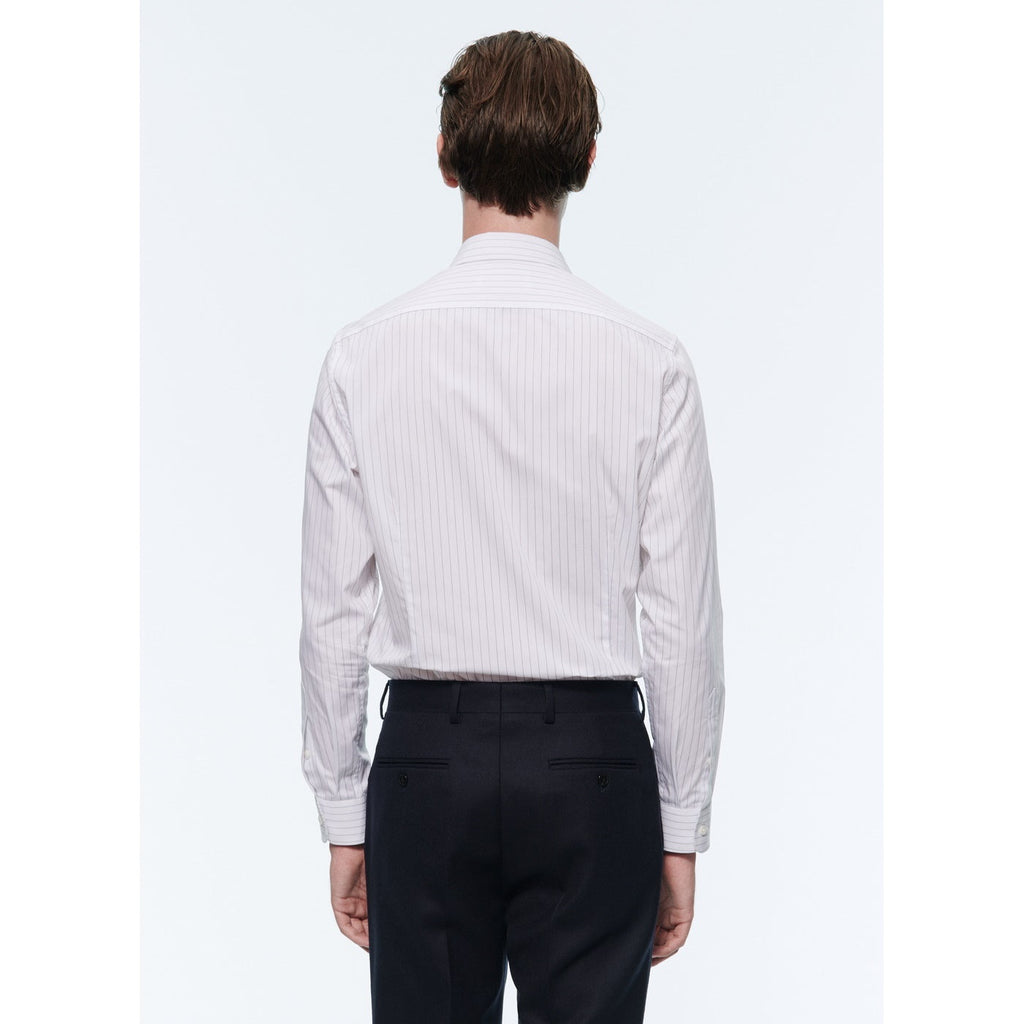 Fursac - Striped Cotton Poplin Shirt - White - Men