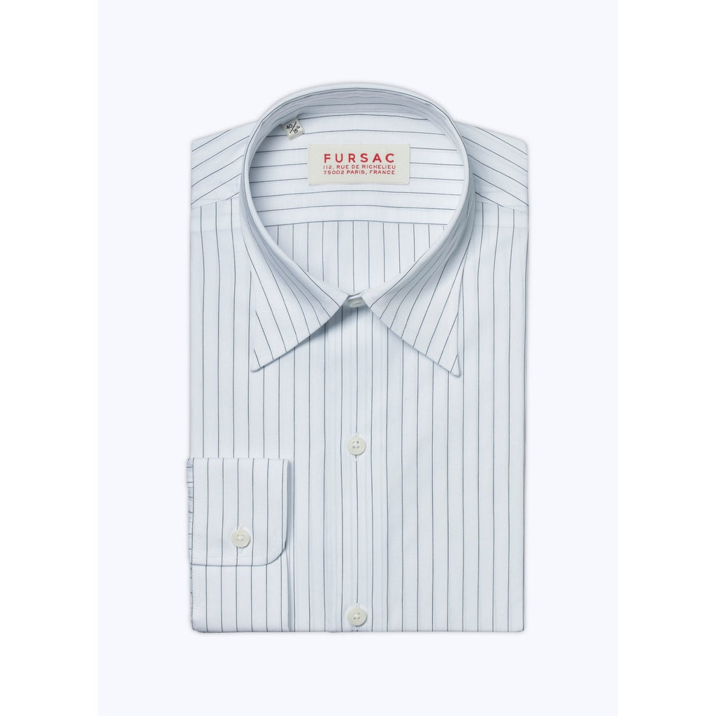 Fursac - Striped Cotton Poplin Shirt - White - Men