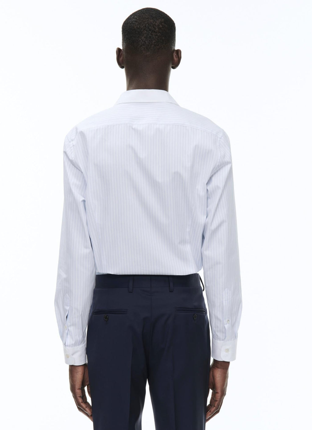 Fursac - Striped Cotton Poplin Shirt - Sky Blue - Men