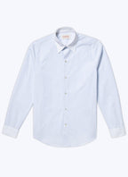 Fursac - Striped Cotton Poplin Shirt - Sky Blue - Men