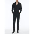 Camisa Terciopelo Con Cuello De Golondrina A Lunares - Lunares Negros