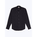 Camisa Terciopelo Con Cuello De Golondrina A Lunares - Lunares Negros