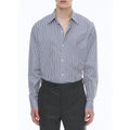Fursac - Cotton Shirt - Navy Blue Baton Stripes