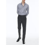 Fursac - Cotton Shirt - Navy Blue Baton Stripes